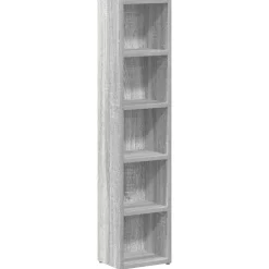 vidaXL CD-kasten 2st 21x16x93,5cm bewerkt hout grijs sonoma eikenkleur
