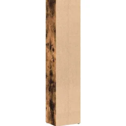 vidaXL CD-kasten 2 st 21x16x93,5 cm bewerkt hout gerookt eikenkleurig