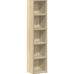 vidaXL Cd-kasten 2 st 21x16x93,5 spaanplaat sonoma eikenkleurig
