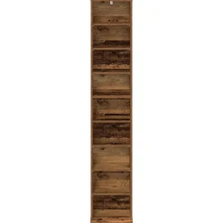 vidaXL CD Kast Oud hout 33 x 23,5 x 175 cm Bewerkt hout
