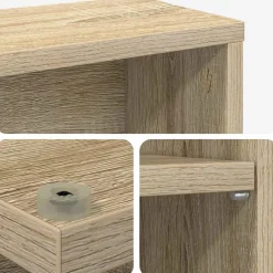 vidaXL CD Kast Sonoma Eiken 33 x 23,5 x 175 cm Bewerkt hout