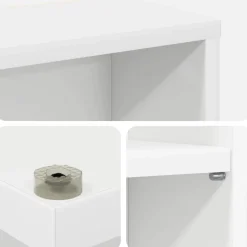 vidaXL CD Kast Wit 60 x 17 x 92 cm Bewerkt hout