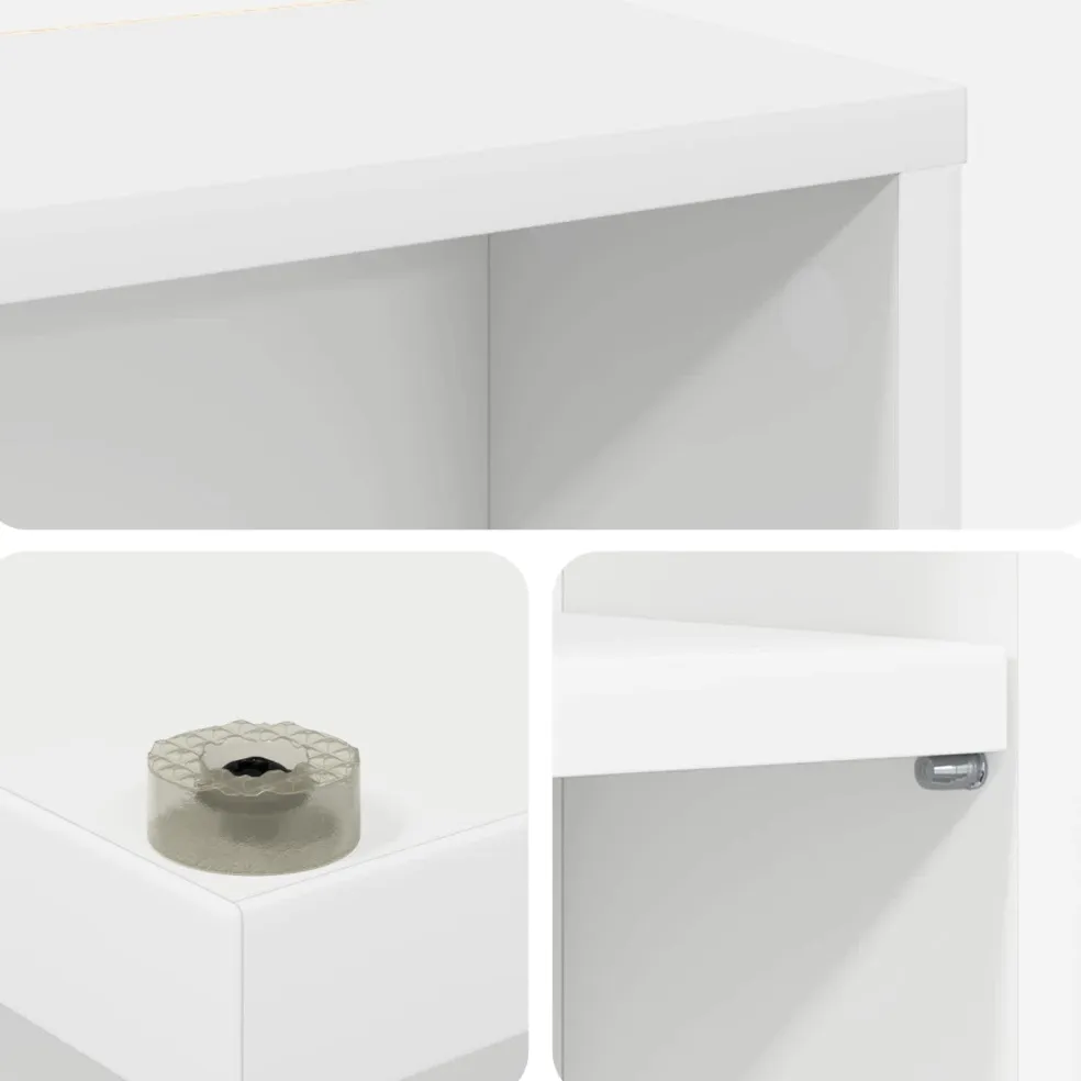 vidaXL CD Kast Wit 60 x 17 x 92 cm Bewerkt hout