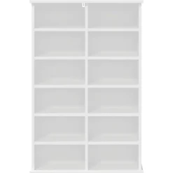vidaXL CD Kast Wit 60 x 17 x 92 cm Bewerkt hout