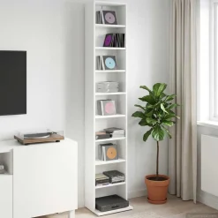 vidaXL CD Kast Wit 33 x 23,5 x 175 cm Bewerkt hout