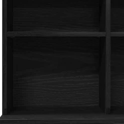 vidaXL CD-kast 100x23x89,5 cm bewerkt hout zwart eikenkleurig