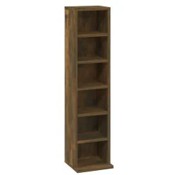 vidaXL Cd-kast 21x20x88 cm bewerkt hout gerookt eikenkleurig