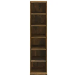 vidaXL Cd-kast 21x20x88 cm bewerkt hout gerookt eikenkleurig