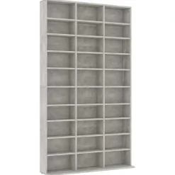 vidaXL Cd-kast 102x23x177,5 cm bewerkt hout betongrijs