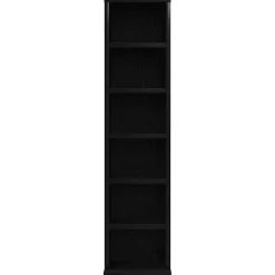 vidaXL CD-kast 21x20x88 cm spaanplaat zwart eikenkleurig