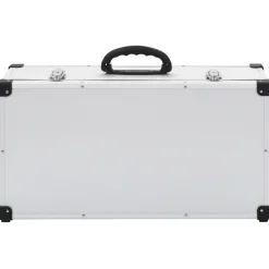 vidaXL Cd-koffer voor 80 cd's aluminium ABS zilverkleurig