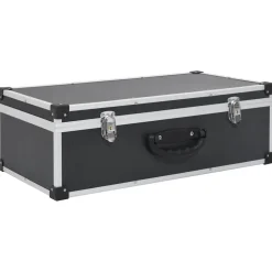 vidaXL Cd-koffer voor 80 cd's aluminium ABS zwart