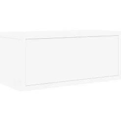 vidaXL CD Opbergrek Wit 40 x 17 x 17 cm Bewerkt hout
