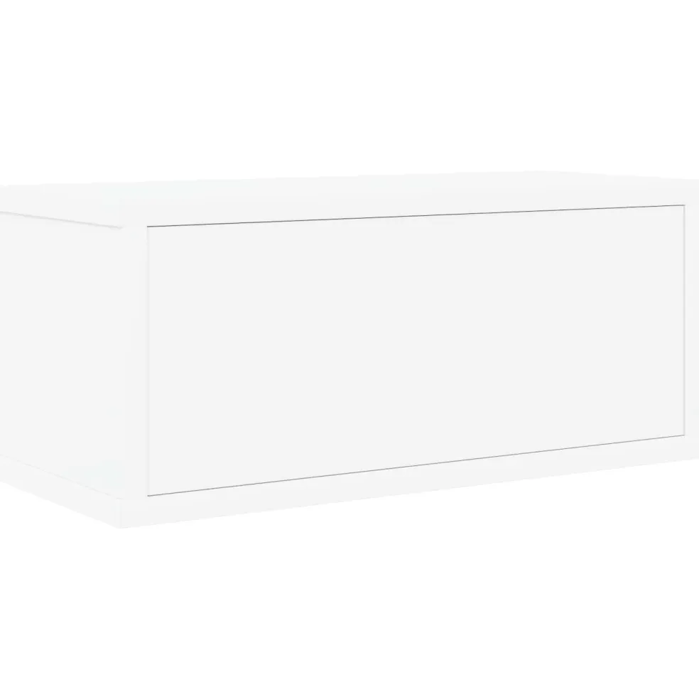 vidaXL CD Opbergrek Wit 40 x 17 x 17 cm Bewerkt hout