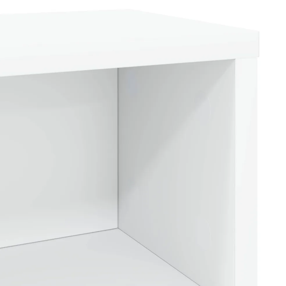 vidaXL CD Opbergrek Wit 40 x 17 x 17 cm Bewerkt hout