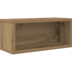 vidaXL CD Opslag Rek Artisanaal eiken 40 x 17 x 17 cm Bewerkt hout