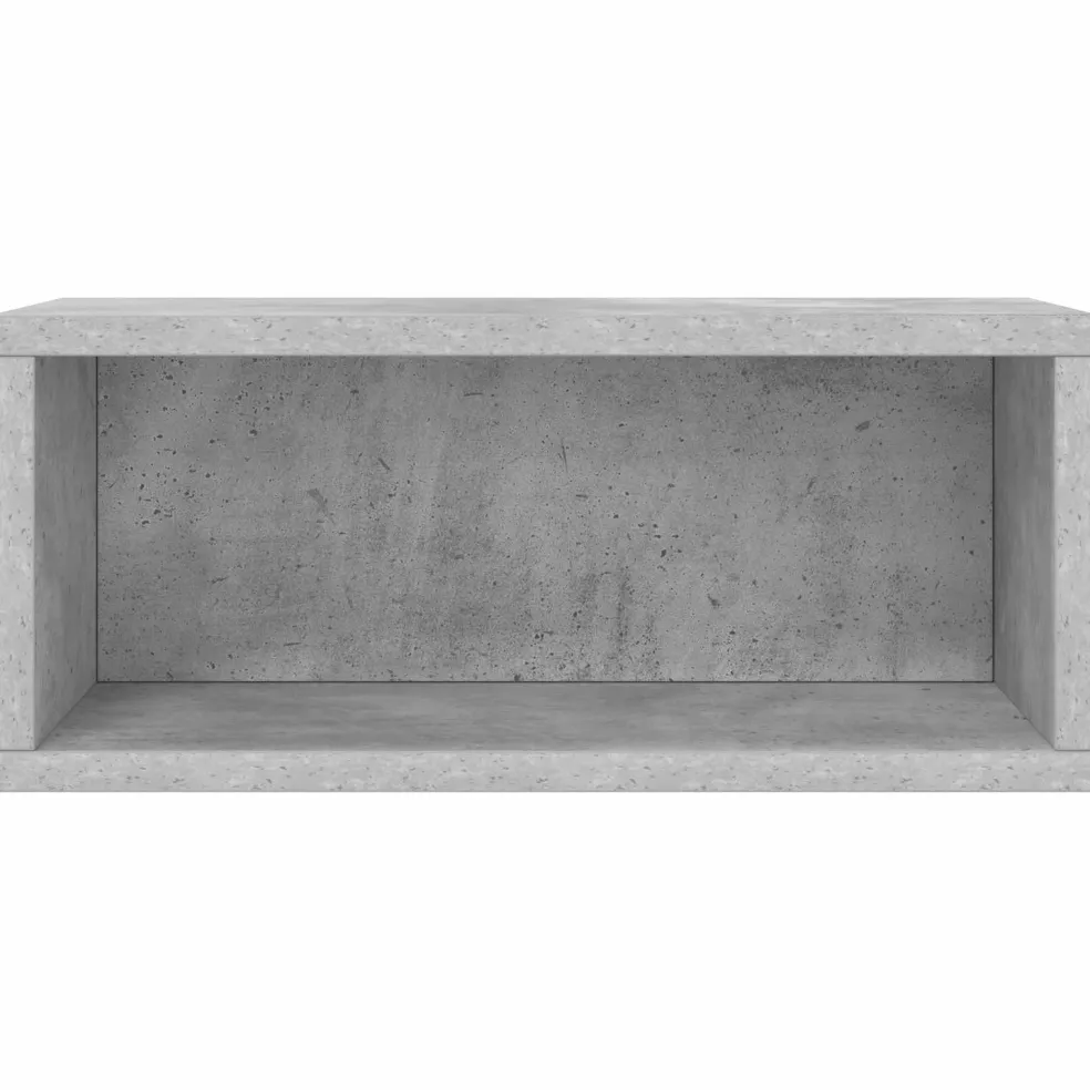 vidaXL CD Opslag Rek Betongrijs 40 x 17 x 17 cm Bewerkt hout