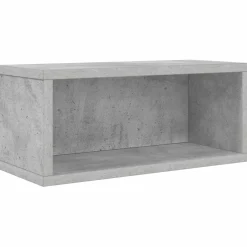 vidaXL CD Opslag Rek Betongrijs 40 x 17 x 17 cm Bewerkt hout
