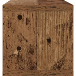vidaXL CD Opslag Rek Eikenhout 40 x 17 x 17 cm Bewerkt hout