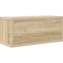 vidaXL CD Opslag Rek Sonoma Eiken 40 x 17 x 17 cm Bewerkt hout