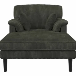 vidaXL Chaise longue Antraciet Katoenen stof