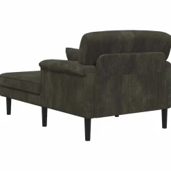 vidaXL Chaise longue Antraciet Katoenen stof