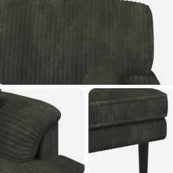 vidaXL Chaise longue Antraciet Katoenen stof