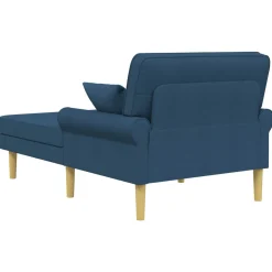 vidaXL Chaise longue Blauw Stof