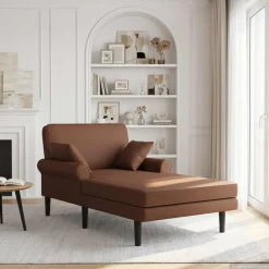 vidaXL Chaise longue Bruin Kunstleer