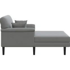 vidaXL Chaise longue Donkergrijs fluweel