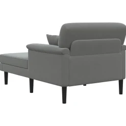vidaXL Chaise longue Donkergrijs fluweel