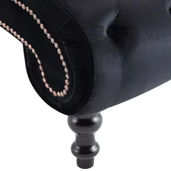 vidaXL Chaise longue fluweel zwart