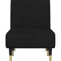 vidaXL Chaise longue fluweel zwart