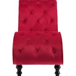 vidaXL Chaise longue fluweel rood