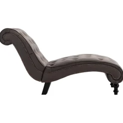 vidaXL Chaise longue fluweel grijs