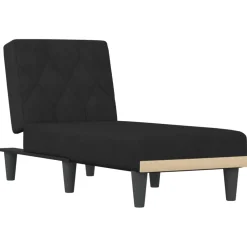 vidaXL Chaise longue fluweel zwart