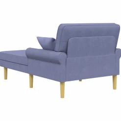 vidaXL Chaise longue Jeans Blauw Stof