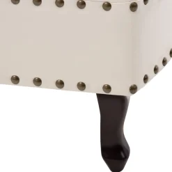 vidaXL Chaise longue kunstleer crèmewit