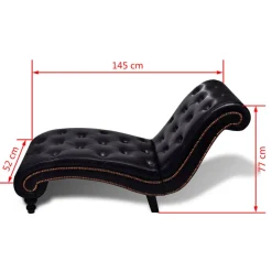 vidaXL Chaise longue kunstleer bruin