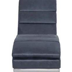 vidaXL Chaise longue kunstsuède grijs