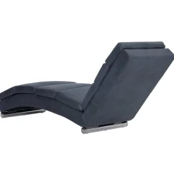 vidaXL Chaise longue kunstsuède grijs