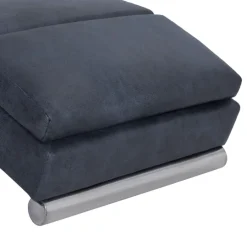 vidaXL Chaise longue kunstsuède grijs