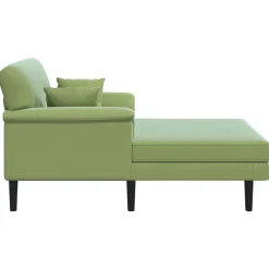 vidaXL Chaise longue Lichtgroen fluweel