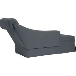 vidaXL Chaise longue met bolster&rechterarmleuning fluweel donkergrijs
