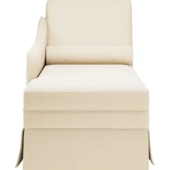 vidaXL Chaise longue met bolster en rechterarmleuning linnen