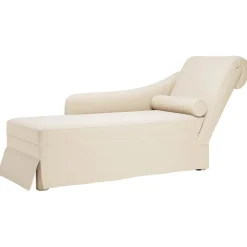 vidaXL Chaise longue met bolster en rechterarmleuning linnen