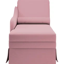 vidaXL Chaise longue met bolster en rechterarmleuning fluweel roze