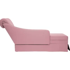 vidaXL Chaise longue met bolster en rechterarmleuning fluweel roze