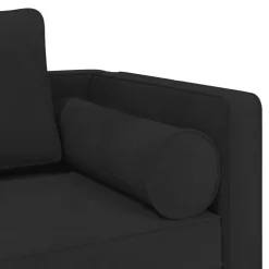 vidaXL Chaise longue met kussens fluweel zwart