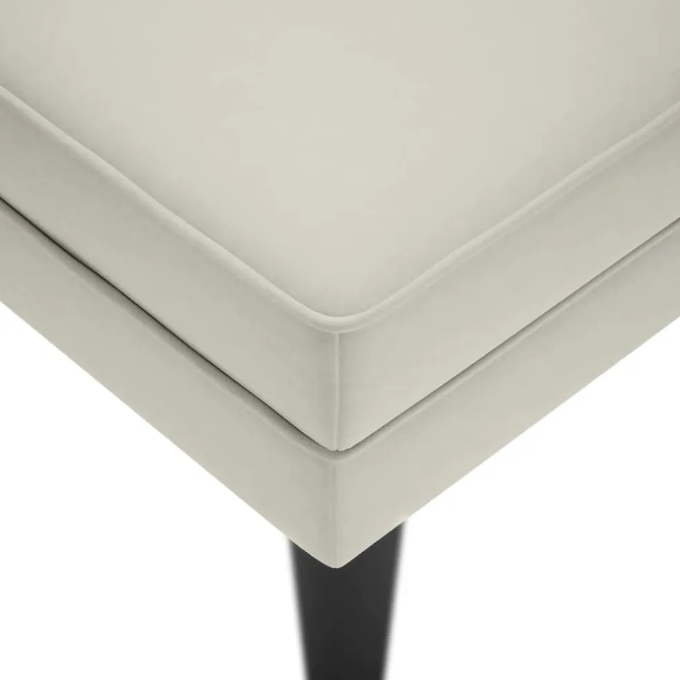 vidaXL Chaise longue met kussens fluweel crèmekleurig